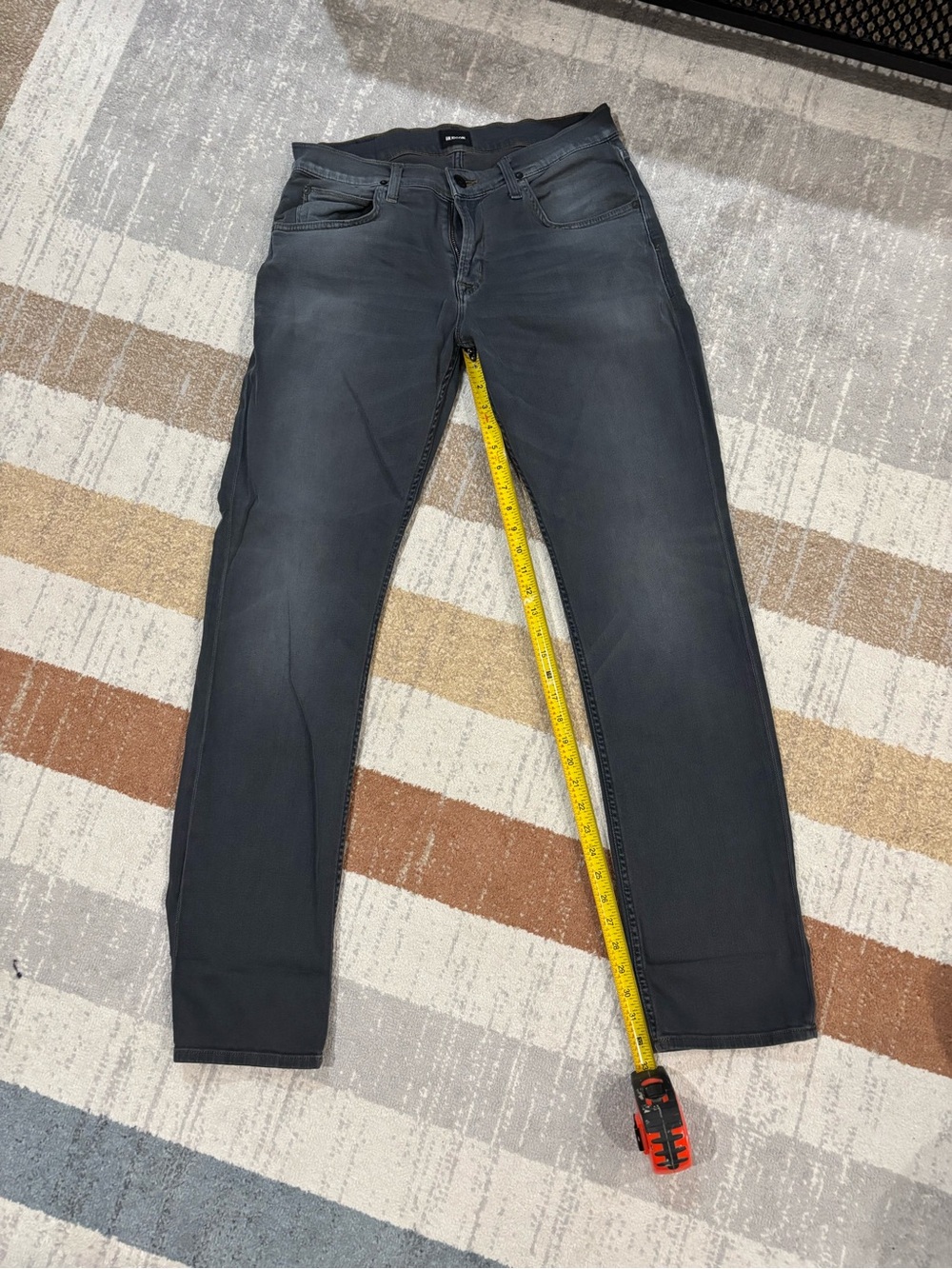 Men's Slim Fit Dark Gray Hudson Stretchy Jeans 32x32